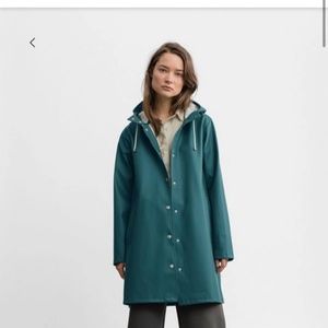 Stutterheim Mosebacke Rain Jacket Small Blue